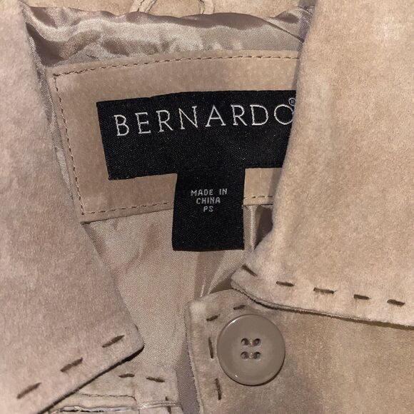 NWT Bernardo P/S Genuine Suede Leather Jacket Womens tan Lined Button Up Western - Picture 11 of 16
